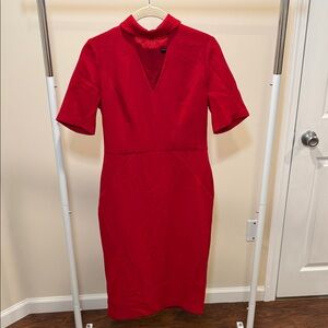 Maggy London Vibrant Red Midi Dress